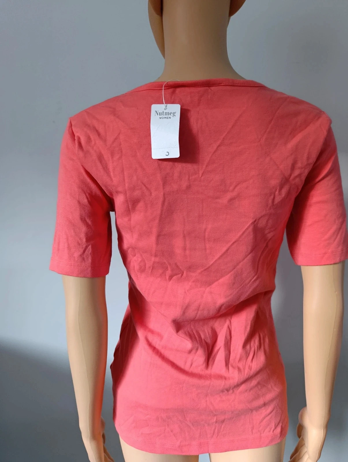 T-shirt Nutmeg coral feminino T38 – Novo com etiqueta – Algodão elástico – photo 6